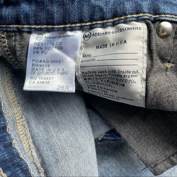 AG Adriano Goldschmied The Stilt Cigarette Leg Jean Medium Wash Women’s Size 26 - Picture 7 of 10